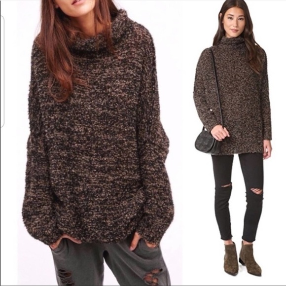 Free People Sweaters - Free People Shes All That Alpaca Blend Turtleneck Sweater Oversized Size S
